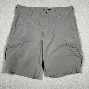 5.11 Tactical Cargo Shorts Mens 34 Gray Polyester Cotton Canvas Pockets 10in